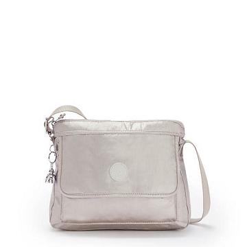 Kipling Aisling Metallic Crossbodytassen Zilver | België 2168FD